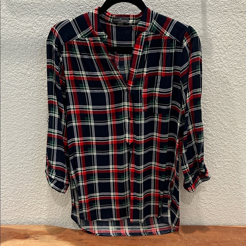 Plaid Blouse